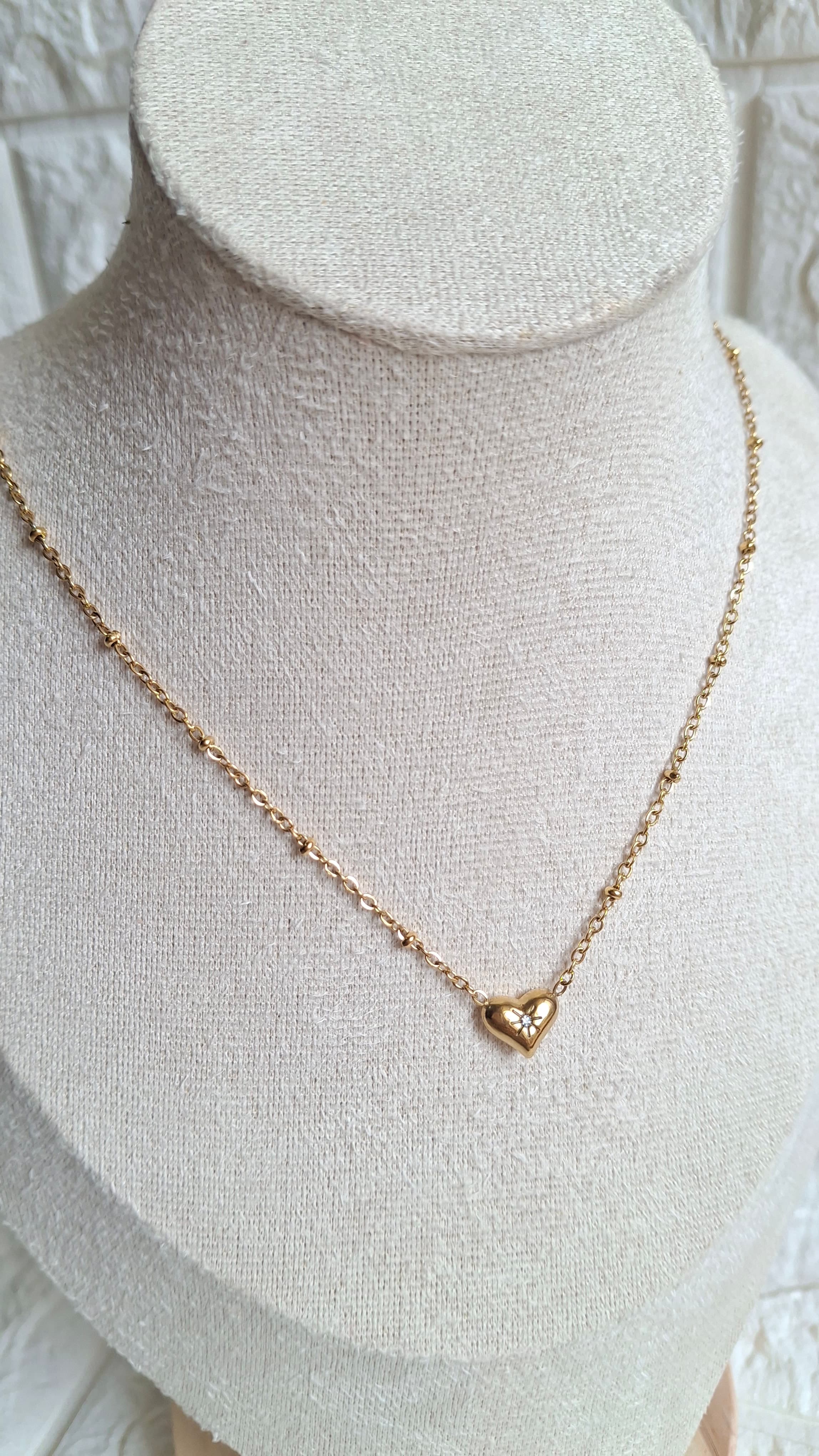 ​Celestial Sparkle Heart Necklace
