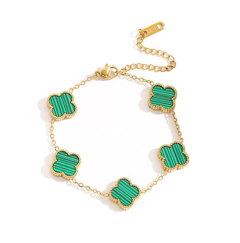 Green Clover Charm Anti-Tarnish Bracelet
