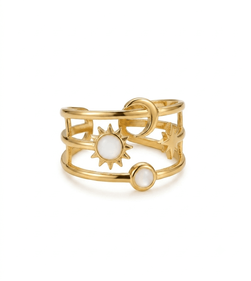 Sun and Moon Adjustable Ring 