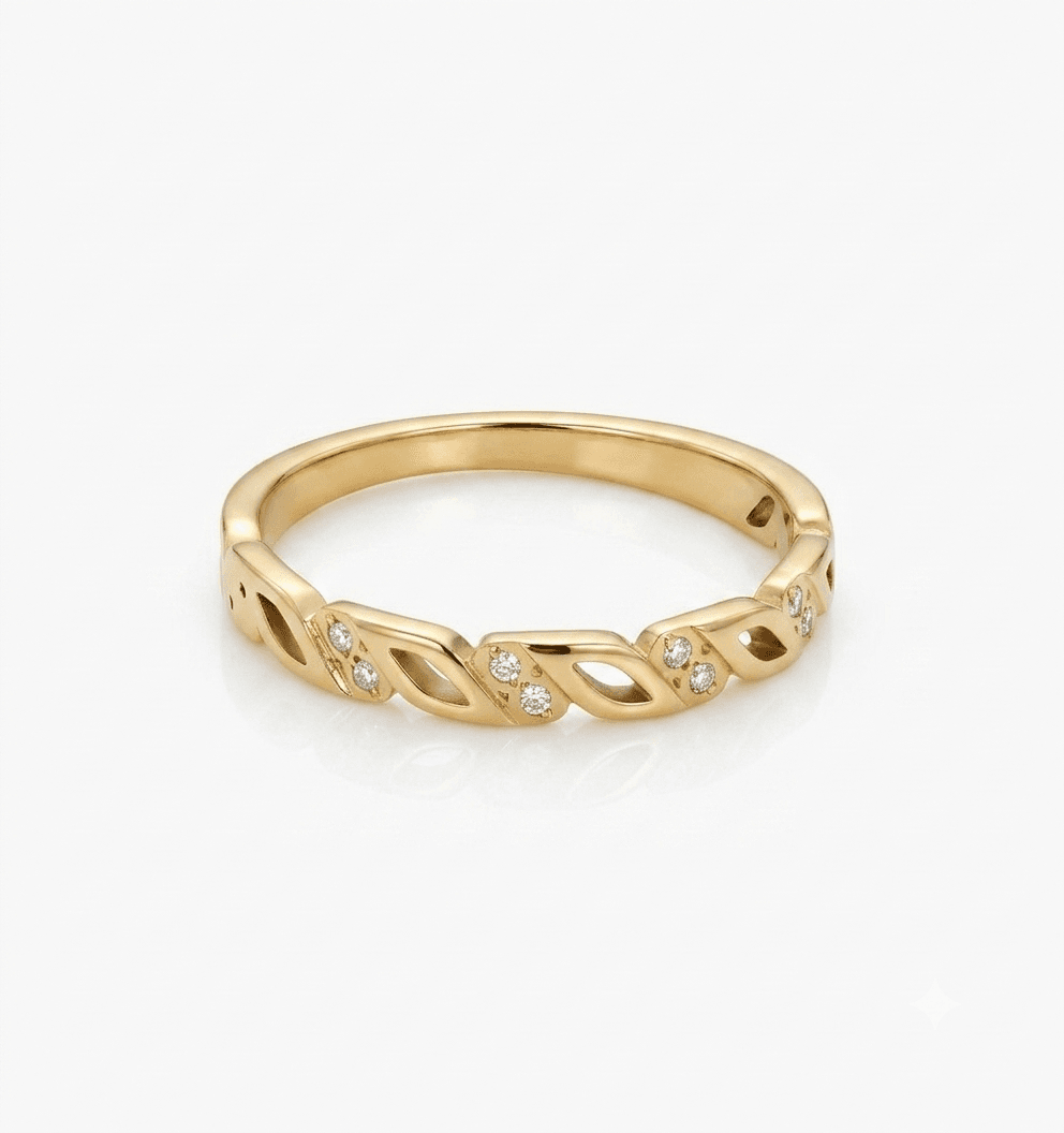 The Marquise Link Diamond Band