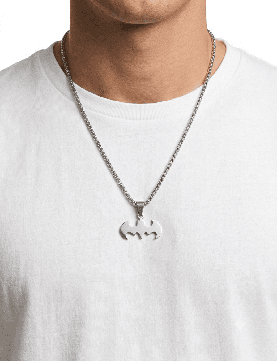 Men's Batman Pendant Necklace